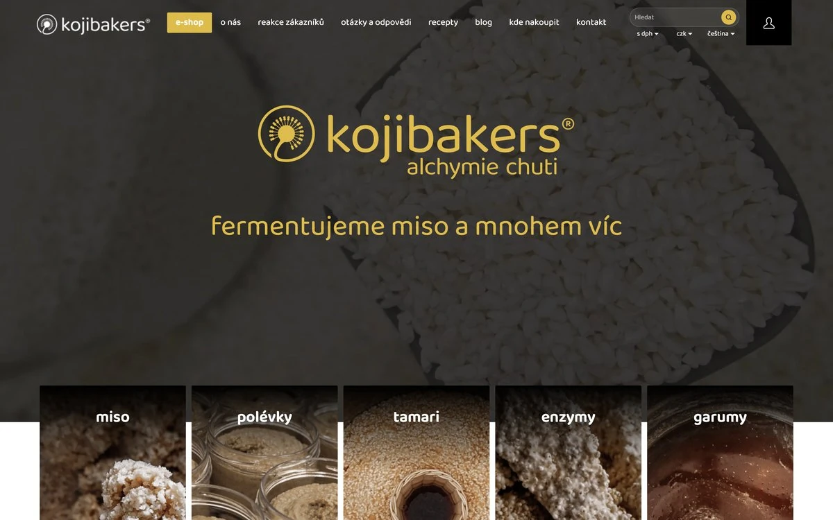 Náhľad redizajnu e-shopu kojibakers.cz