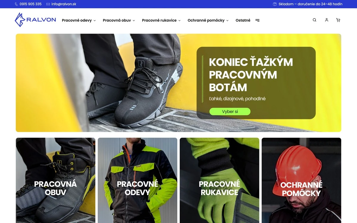 Náhľad redizajnu e-shopu ralvon.sk
